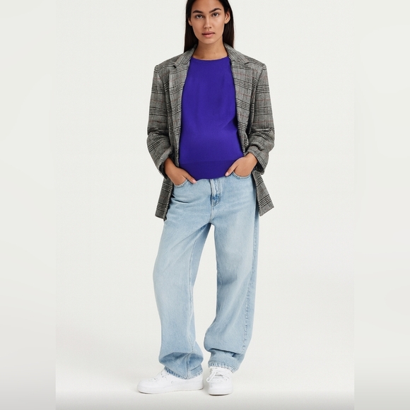 Trina Turk Sweaters - Trina Turk Women's Cold Shoulder Dolman Sleeves Knit Sweater Top, Size S, Blue